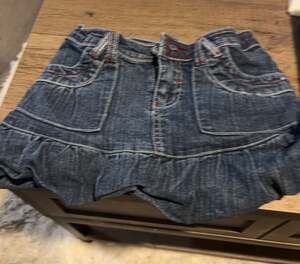Toast Kids Denim Ruffle Mini Skirt size 4